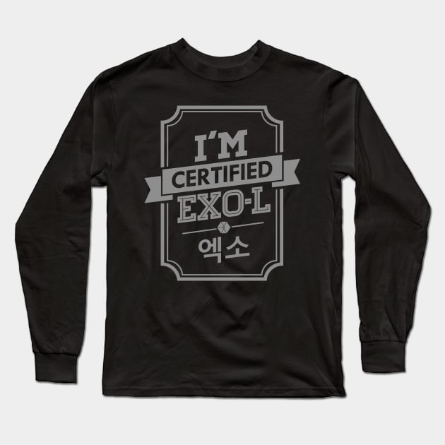 I'M CERTIFIED EXO EXO-L Long Sleeve T-Shirt by skeletonvenus